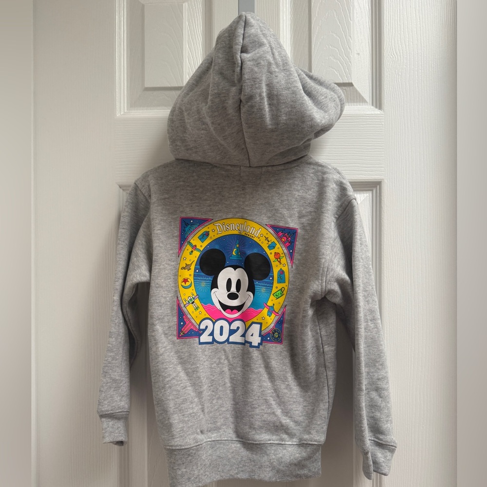 Disneyland kids gray zip up hoodie 2024 size 4